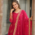 Star Georgette Embroidery Zari work Gown