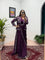 Ready To Wear With Chinon Silk Fabric On Embrodery Sequance Saree And Koti