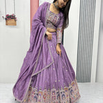 Navratri Special Pure Vichitra Coding Sequence Work Lehenga Choli