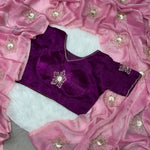 Space Silk Rich HAnd Work With All Over Pallu Saree