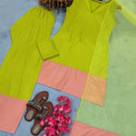 Natural Crap Silk With Micro Cotton Top Plazzo