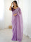 Purple Color Ready To Wear With Banarasi Silk Saree