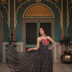 Navratri Special Faux Georgette Bandhani Print Work Gown
