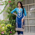 Star Georgeet Pedding Embroidery Work Top Pent