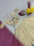 Micro Cotton Pure Tissue Silk Sequence Wokr Lehenga Choli