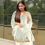 Havy Faux Georgette Embroidery Work Top Pent