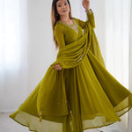 New Look Soft Georgette Embroidery Jari Work Anarkali