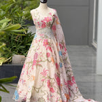 Pure Jimmy Organza With Digital Printed Work Lehenga