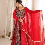 Blooming Georgette Embroidered Gown Suit Set