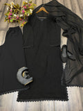 Faux Georgette Embroidery Work Lace Work Top