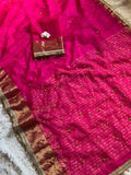 Soft Tissu Silk Saree with Ghungroo Work, Lace Border & Latkan Details