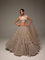 Net And Sequence Work With Dori And Thred Work All Over Front And Back WOrk Lehenga