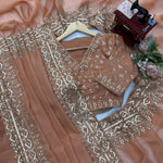 Tibby Silk Embroidered Saree Set