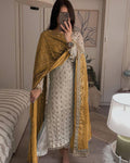 Sequence Embroldery Work With Fox Georgette Top Pent