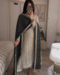 Sequence Embroldery Work With Fox Georgette Top Pent