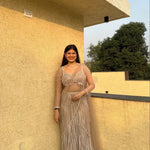 Premium Soft Butterfly Net Embellished And Embroidery Jari Work  Lehenga