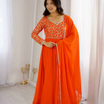 Georgette Sequence Embroidered Gown Suit Set