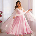 Fox Georgette Hand Embroidery Work Gown