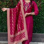 Sky Blue Color Premium Roman Silk Hand Work Kurti