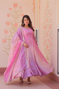 Rich & Fancy Gold Orgenza Zari Work Gown