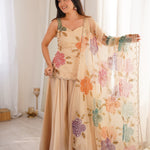 Tibby Organza Silk Printed Plazzo Suit Set