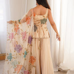 Tibby Organza Silk Printed Plazzo Suit Set