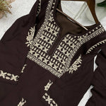 Rayon Embroidered Suit Set