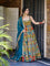 Blue color Jimmy Organza Silk Gown