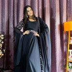 Black Color Georgette Sequience Dori Work Gown