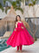 Rani PInk Color Yoke Lace Work Anarkali