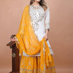 Heavy Faux Georgette Emroidery Sequence Work Top Sharara
