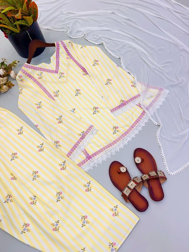 Pure Natural Crepe Farshi Suit Set