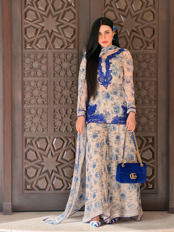 Faux Georgette Embroidered Suit Set