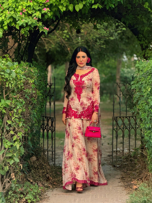 Faux Georgette Embroidered Suit Set