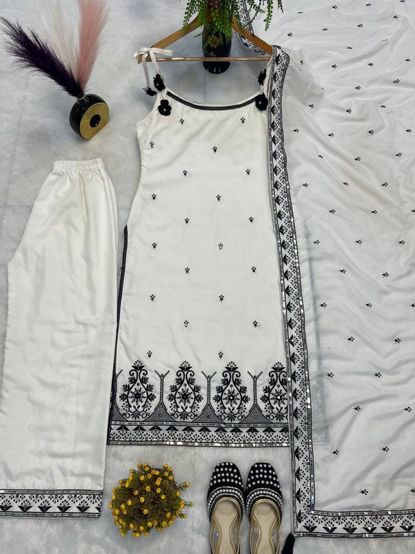 Maska Cotton Silk Embroidered Suit Set