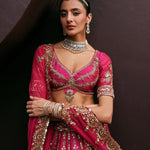 Premium Two Tone Tapeta Silk With Embelished With Beautiful Figure Embroidery Lehenga