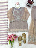 Salsa Silk Sharara Set with Thread, Sequin & Cutwork Embroidery