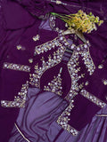 Faux Georgette Lehenga Saree with Ruffle, Mirror & Embroidery Work Blouse