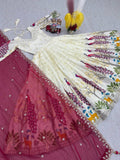 Micro Cotton Pure Tissue Silk Sequence Wokr Lehenga Choli