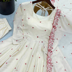 Diamond Silk Embroidery Work Aanakali suit