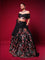 Black Colour Georgette Thread With Sequence Work Bollywood Night Lehenga