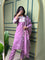 Purple Color Roman Silk Embroidery Work Kurti