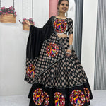 Pure Cotton Gamathi Work With Canvas Patta Lehenga Choli