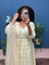 Chimmer Embroidery With Fancy Lace Work Gown