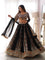 Black Color Faux Georgette Sequence Work Lehenga Choli