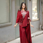 Air Tex Chinon Embroidery Saquence Work Top Plazzo