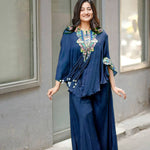 Air Tex Chinon Embroidery Saquence Work Top Plazzo
