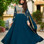 Festival Special Faux Blooming Sequence & Thread Work Gown