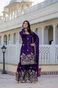 Gold Crush With Dual Sequins Embroidery Work Kurti Plazzo