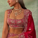 Premium Boomer Silk Embellished And Thread Embroidery Work Lehenga